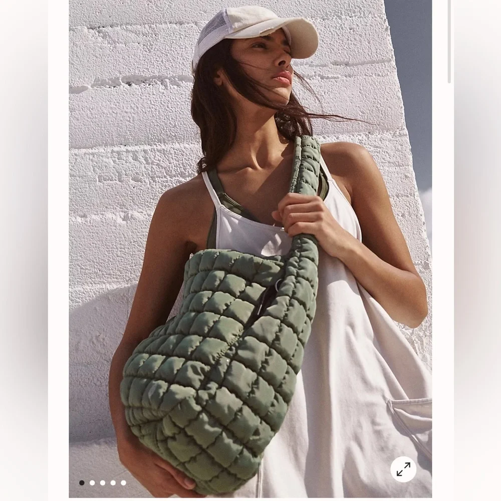 FP Movement Quilted Carryall NWT New with Tags Sage color Sold Out - Picture 6 of 7
